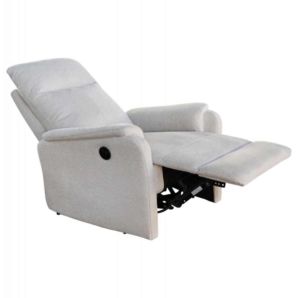 ΠΟΛΥΘΡΟΝΑ RELAX ΜΕ ΗΛΕΚΤΡΙΚΗ ΑΝΑΚΛΙΣΗ SYNTHIA HM3309.01 ΜΠΕΖ ΥΦΑΣΜΑ 75x86x100Yεκ