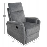 ΠΟΛΥΘΡΟΝΑ RELAX ΜΕ ΗΛΕΚΤΡΙΚΗ ΑΝΑΚΛΙΣΗ SYNTHIA HM3309.03 ΓΚΡΙ ΥΦΑΣΜΑ 75x86x100Yεκ