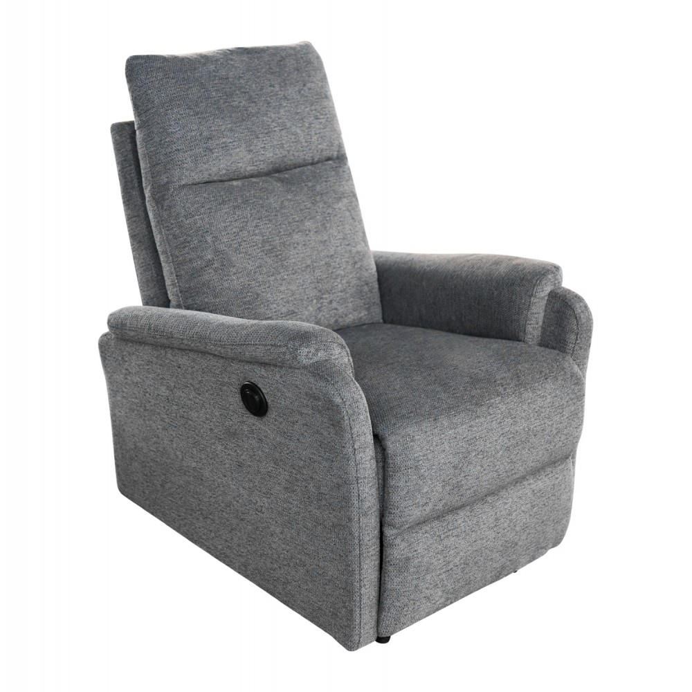 ΠΟΛΥΘΡΟΝΑ RELAX ΜΕ ΗΛΕΚΤΡΙΚΗ ΑΝΑΚΛΙΣΗ SYNTHIA HM3309.03 ΓΚΡΙ ΥΦΑΣΜΑ 75x86x100Yεκ