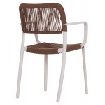 ΠΟΛΥΘΡΟΝΑ ΕΞ.ΧΩΡΟΥ STRIDER HM6391.01 ΛΕΥΚΟ ΠΟΛΥΠΡΟΠΥΛΕΝΙΟ--ΚΑΦΕ ΣΧΟΙΝΙ 57x53x80Υεκ.