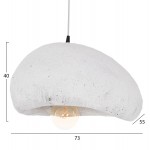 ΦΩΤΙΣΤΙΚΟ ΟΡΟΦΗΣ ΜΕ ΟΨΗ ΠΕΤΡΑΣ STONER (L) HM4419.02 ΛΕΥΚΟ 73x55x40Υεκ.