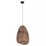 ΦΩΤΙΣΤΙΚΟ ΟΡΟΦΗΣ ΜΕ ΟΨΗ ΠΕΤΡΑΣ STONER (S) HM4417.03 ΓΚΡΙ/ΚΑΦΕ-- 37x30x45Υεκ.