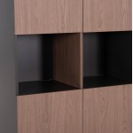 ΒΙΒΛΙΟΘΗΚΗ ΓΡΑΦΕΙΟΥ MAVIX HM2160 ΜΕΛΑΜΙΝΗ ΓΚΡΙ-ΚΑΡΥΔΙ 80Χ40Χ180Υεκ.