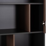 ΒΙΒΛΙΟΘΗΚΗ ΓΡΑΦΕΙΟΥ MAVIX HM2160 ΜΕΛΑΜΙΝΗ ΓΚΡΙ-ΚΑΡΥΔΙ 80Χ40Χ180Υεκ.