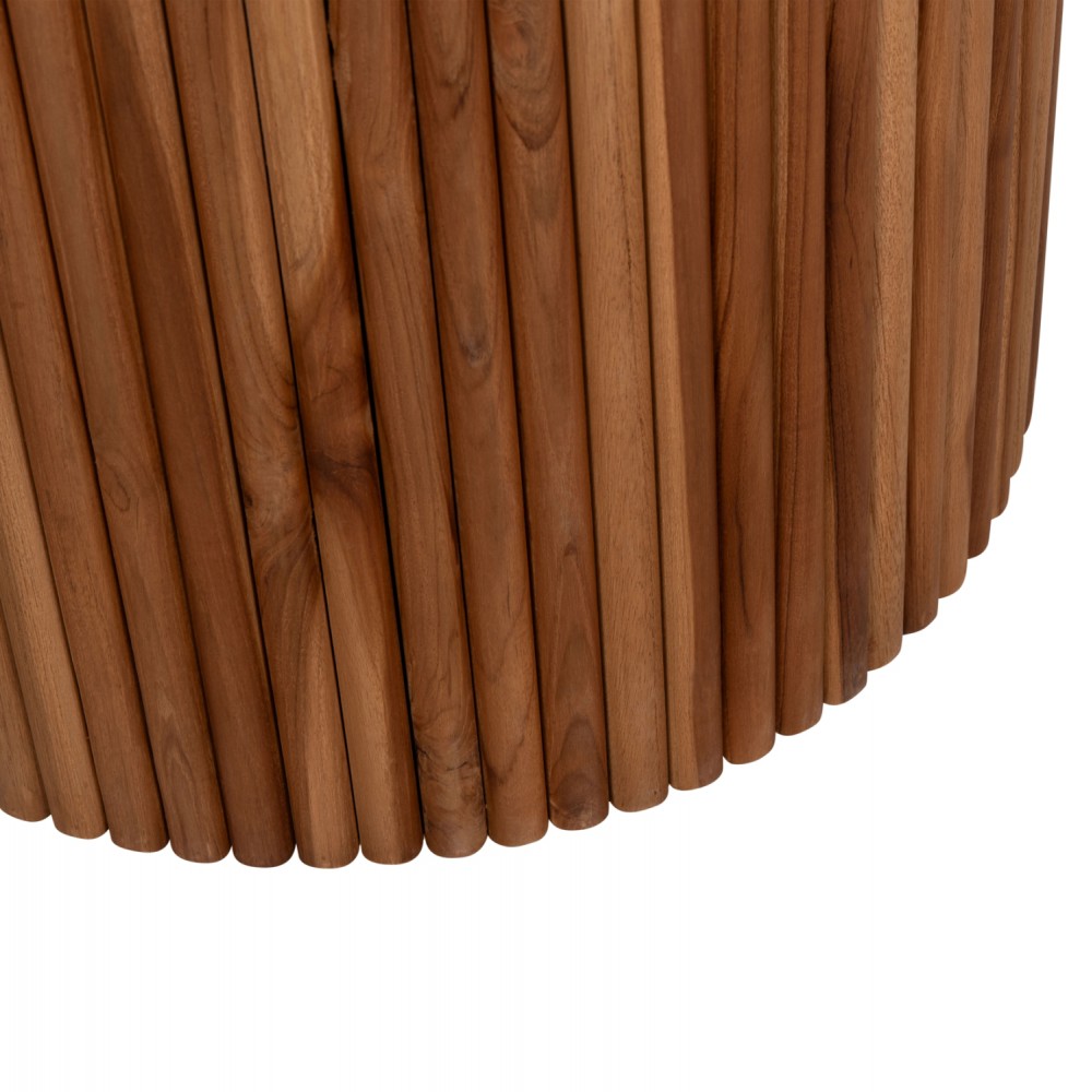 ΤΡΑΠΕΖΙ ΤΡΑΠΕΖΑΡΙΑΣ ΣΤΡΟΓΓΥΛΟ RODER HM9896 ΞΥΛΟ ΤΕΑΚ- 3εκ. πάχος επιφ.- Φ130x79,5Υεκ