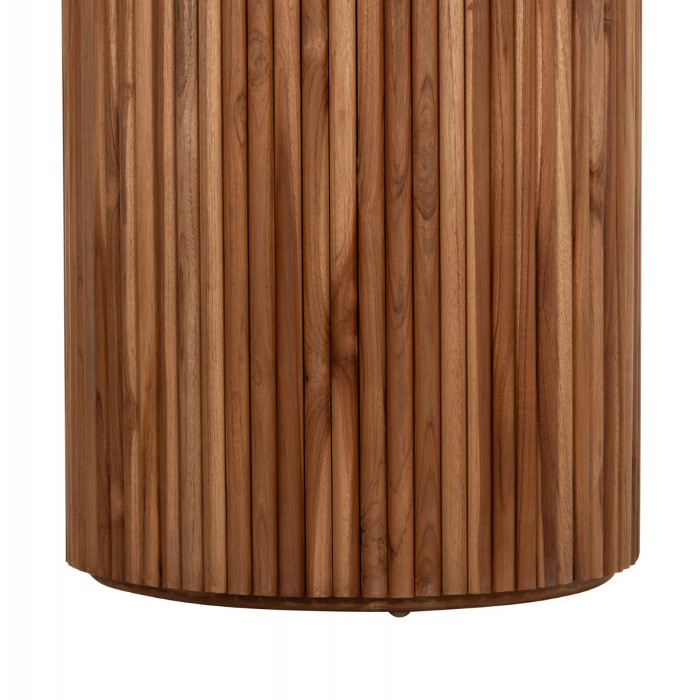 ΤΡΑΠΕΖΙ ΤΡΑΠΕΖΑΡΙΑΣ ΣΤΡΟΓΓΥΛΟ RODER HM9896 ΞΥΛΟ ΤΕΑΚ- 3εκ. πάχος επιφ.- Φ130x79,5Υεκ