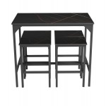 ΣΕΤ ΤΡΑΠΕΖΑΡΙΑ ΜΠΑΡ 5ΤΜΧ BOXY HM9882.13 ΜΑΥΡΟ ΜΕΤΑΛΛΟ-ΜΕΛΑΜΙΝΗ ΜΑΥΡΟ ΜΑΡΜΑΡΟ
