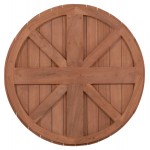 ΕΠΙΦΑΝΕΙΑ ΤΡΑΠΕΖΙΟΥ ΣΤΡΟΓΓΥΛΗ HM18132 ΞΥΛΟ TEAK--ΦΥΣΙΚΟ Φ60x4(πάχος)εκ.