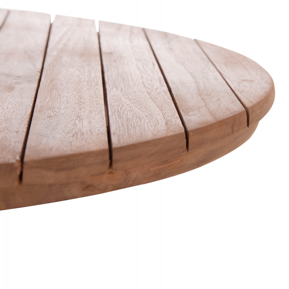 ΕΠΙΦΑΝΕΙΑ ΤΡΑΠΕΖΙΟΥ ΣΤΡΟΓΓΥΛΗ HM18133 ΞΥΛΟ TEAK--ΦΥΣΙΚΟ Φ70x4(πάχος)εκ.
