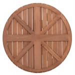 ΕΠΙΦΑΝΕΙΑ ΤΡΑΠΕΖΙΟΥ ΣΤΡΟΓΓΥΛΗ HM18133 ΞΥΛΟ TEAK--ΦΥΣΙΚΟ Φ70x4(πάχος)εκ.