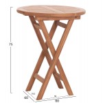 ΤΡΑΠΕΖΙ ΣΚΗΝΟΘΕΤΗ ΣΤΡΟΓΓΥΛΟ ERIS HM18119 ΞΥΛΟ TEAK--ΦΥΣΙΚΟ Φ60x75Υεκ.