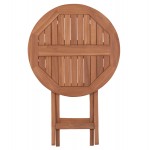 ΤΡΑΠΕΖΙ ΣΚΗΝΟΘΕΤΗ ΣΤΡΟΓΓΥΛΟ ERIS HM18119 ΞΥΛΟ TEAK--ΦΥΣΙΚΟ Φ60x75Υεκ.
