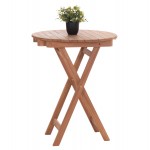 ΤΡΑΠΕΖΙ ΣΚΗΝΟΘΕΤΗ ΣΤΡΟΓΓΥΛΟ HEIDEL HM18120 ΞΥΛΟ TEAK--ΦΥΣΙΚΟ Φ60x75Υεκ.