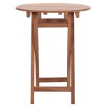 ΤΡΑΠΕΖΙ ΣΚΗΝΟΘΕΤΗ ΣΤΡΟΓΓΥΛΟ HEIDEL HM18120 ΞΥΛΟ TEAK--ΦΥΣΙΚΟ Φ60x75Υεκ.