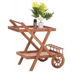 ΔΙΣΚΟΣ ΣΕΡΒΙΡΙΣΜΑΤΟΣ ΣΕ ΤΡΟΛΕΥ ALFRED HM4579 ΞΥΛΟ TEAK--ΦΥΣΙΚΟ 86x56x80Υεκ.