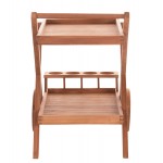 ΔΙΣΚΟΣ ΣΕΡΒΙΡΙΣΜΑΤΟΣ ΣΕ ΤΡΟΛΕΥ ALFRED HM4579 ΞΥΛΟ TEAK--ΦΥΣΙΚΟ 86x56x80Υεκ.
