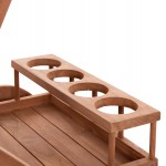ΔΙΣΚΟΣ ΣΕΡΒΙΡΙΣΜΑΤΟΣ ΣΕ ΤΡΟΛΕΥ ALFRED HM4579 ΞΥΛΟ TEAK--ΦΥΣΙΚΟ 86x56x80Υεκ.