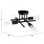 ΦΩΤΙΣΤΙΚΟ ΟΡΟΦΗΣ ΠΟΛΥΦΩΤΟ LIGHTY HM7428.11 ΜΕΤΑΛΛΟ ΣΕ ΜΑΥΡΟ 28x28x15Υεκ.