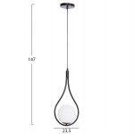 ΦΩΤΙΣΤΙΚΟ ΟΡΟΦΗΣ DROPLET HM7503.11 ΜΕΤΑΛΛΟ ΣΕ ΜΑΥΡΟ-ΛΕΥΚΟΣ ΓΛΟΜΠΟΣ 23,5x12x147Υεκ.