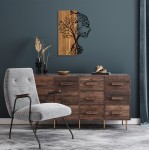 ΔΙΑΚΟΣΜΗΤΙΚΟ ΤΟΙΧΟΥ ΟΨΗ ΓΥΝΑΙΚΑΣ HM4754-ΜΕΤΑΛΛΟ ΜΑΥΡΟ-ΞΥΛΟ 43x3(βάθος)x58Υεκ.