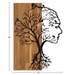 ΔΙΑΚΟΣΜΗΤΙΚΟ ΤΟΙΧΟΥ ΟΨΗ ΓΥΝΑΙΚΑΣ HM4754-ΜΕΤΑΛΛΟ ΜΑΥΡΟ-ΞΥΛΟ 43x3(βάθος)x58Υεκ.