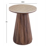 ΤΡΑΠΕΖΙ ΒΟΗΘΗΤΙΚΟ WALDEN HM18438 ΚΕΡΑΜΙΚΟ TOP ΟΨΗ ΤΡΑΒΕΡΤΙΝΑΣ-MDF ΚΑΡΥΔΙ Φ45x56Υεκ.