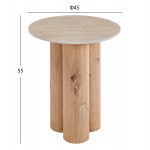 ΤΡΑΠΕΖΙ ΒΟΗΘΗΤΙΚΟ SILVA HM18444 ΚΕΡΑΜΙΚΟ TOP ΟΨΗ ΤΡΑΒΕΡΤΙΝΑΣ-MDF ΦΥΣΙΚΟ Φ45x55Υεκ.