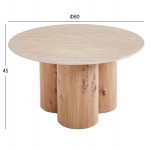 ΤΡΑΠΕΖΙ ΣΑΛΟΝΙΟΥ SILVA HM18443 ΚΕΡΑΜΙΚΟ TOP ΟΨΗ ΤΡΑΒΕΡΤΙΝΑΣ-MDF ΦΥΣΙΚΟ Φ80x45Υεκ.