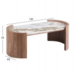 ΤΡΑΠΕΖΙ  ΣΑΛΟΝΙΟΥ MARBLEX HM18445 ΚΕΡΑΜΙΚΟ TOP PANDORA--MDF ΠΟΔΙΑ 120x60x43Υεκ