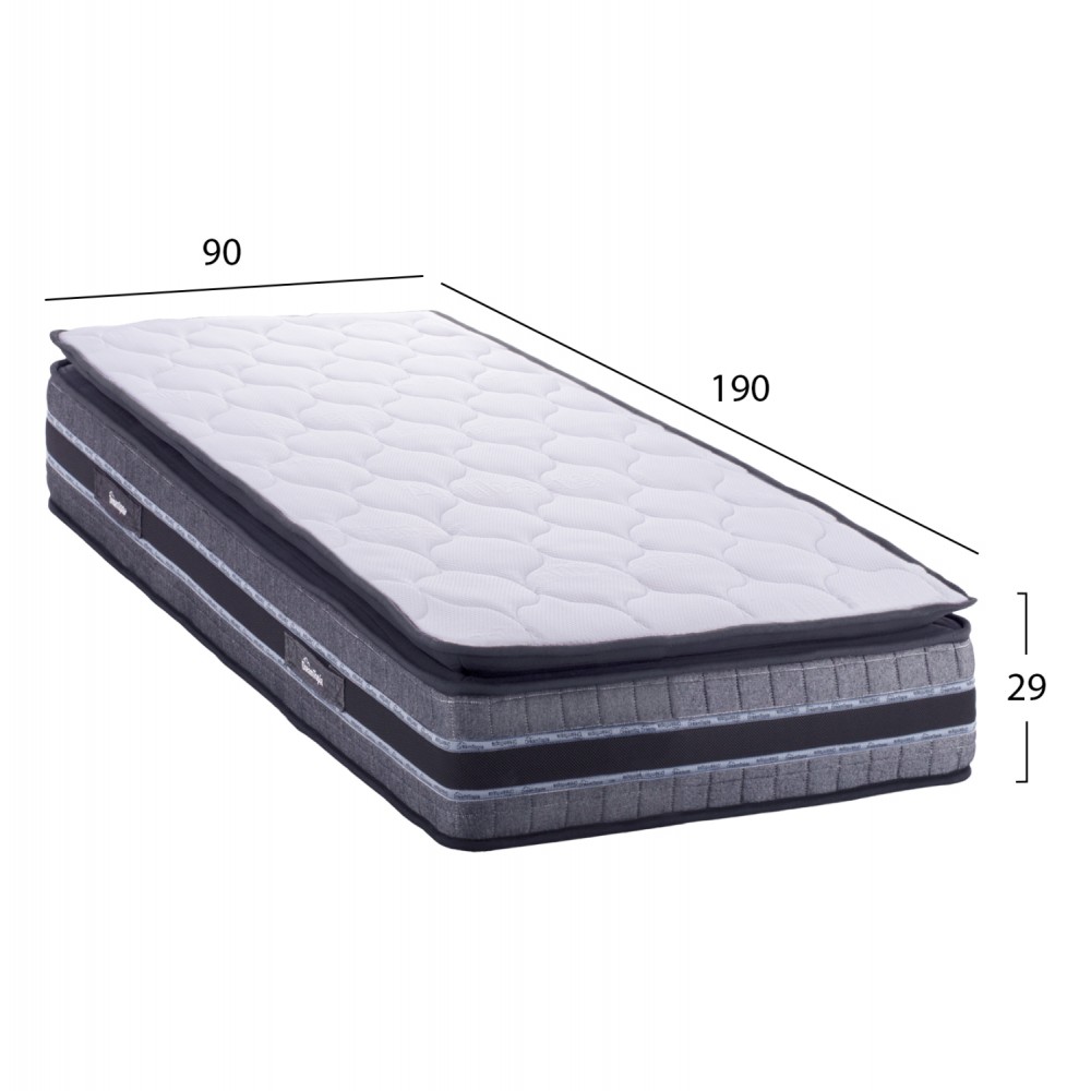 ΣΤΡΩΜΑ DREAMTOPIA FRANKLIN HM657.90 BONNELL SPRING ΜΕ ΑΝΩΣΤΡΩΜΑ 90x190x29Y εκ.