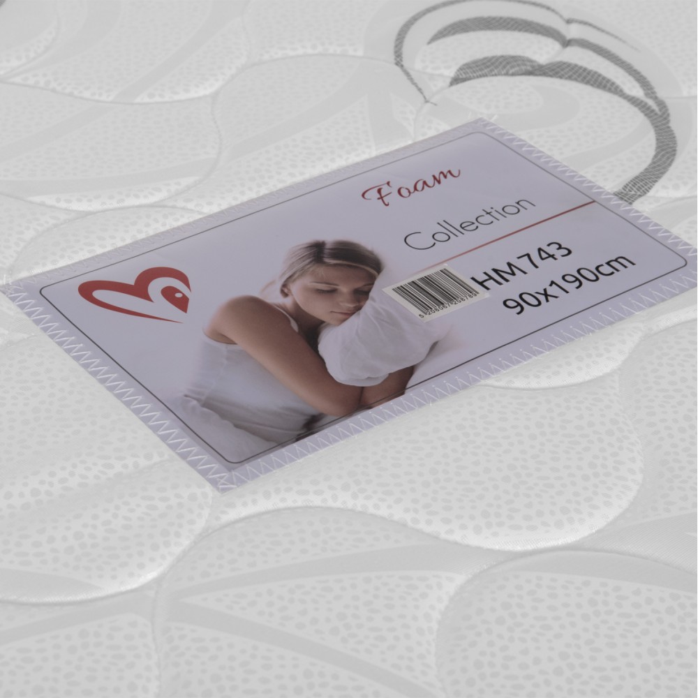 ΣΤΡΩΜΑ ΑΦΡΟΥ TRICO HM743 ΛΕΥΚΟ 90x190x10(πάχος)εκ.