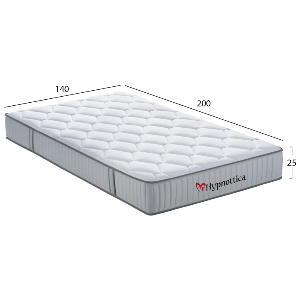 ΣΤΡΩΜΑ ΔΙΠΛΟ HYPNOTTICA HM748.04 POCKET SPRINGS--ΛΕΥΚΟ 140x200x25Υεκ.