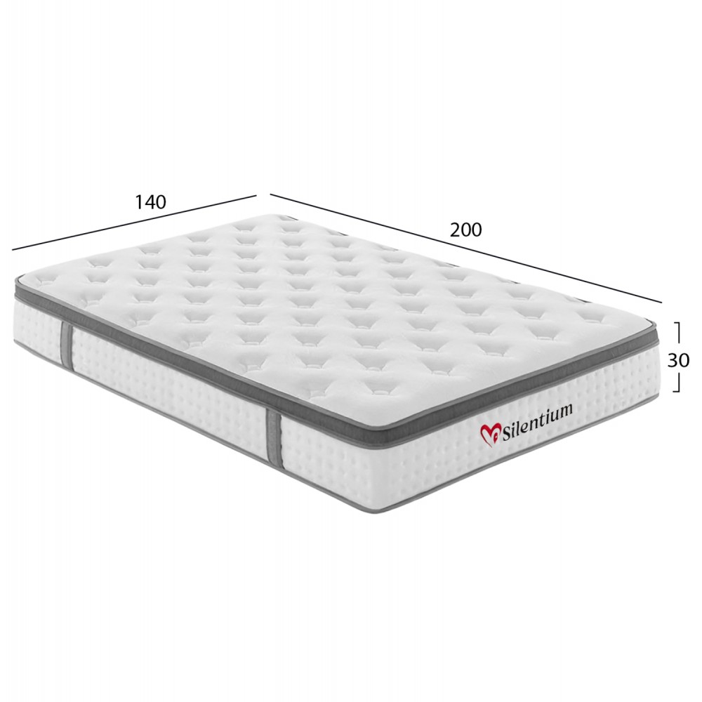 ΣΤΡΩΜΑ ΔΙΠΛΟ SILENTIUM HM749.04 POCKET SPRINGS--ΛΕΥΚΟ 140x200x30Υεκ.