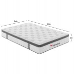 ΣΤΡΩΜΑ ΔΙΠΛΟ SILENTIUM HM749.04 POCKET SPRINGS--ΛΕΥΚΟ 140x200x30Υεκ.