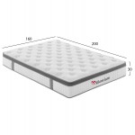 ΣΤΡΩΜΑ ΔΙΠΛΟ SILENTIUM HM749.06 POCKET SPRINGS--ΛΕΥΚΟ 160x200x30Υεκ.