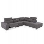 ΚΑΝΑΠΕΣ ΔΕΞΙΑ ΓΩΝΙΑ 5Θ ΜΕ RECLINE LUNARIS HM3316.01R ΓΚΡΙ ΥΦΑΣΜΑ 307x267x94Yεκ