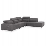 ΚΑΝΑΠΕΣ ΔΕΞΙΑ ΓΩΝΙΑ 5Θ ΜΕ RECLINE LUNARIS HM3316.01R ΓΚΡΙ ΥΦΑΣΜΑ 307x267x94Yεκ