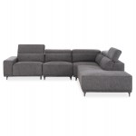 ΚΑΝΑΠΕΣ ΔΕΞΙΑ ΓΩΝΙΑ 5Θ ΜΕ RECLINE LUNARIS HM3316.01R ΓΚΡΙ ΥΦΑΣΜΑ 307x267x94Yεκ