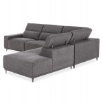 ΚΑΝΑΠΕΣ ΔΕΞΙΑ ΓΩΝΙΑ 5Θ ΜΕ RECLINE LUNARIS HM3316.01R ΓΚΡΙ ΥΦΑΣΜΑ 307x267x94Yεκ