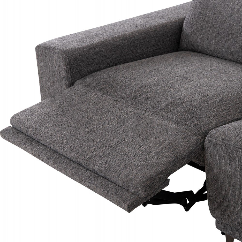 ΚΑΝΑΠΕΣ ΔΕΞΙΑ ΓΩΝΙΑ 5Θ ΜΕ RECLINE LUNARIS HM3316.01R ΓΚΡΙ ΥΦΑΣΜΑ 307x267x94Yεκ