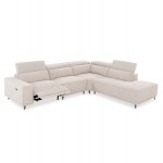 ΚΑΝΑΠΕΣ ΔΕΞΙΑ ΓΩΝΙΑ 5Θ ΜΕ RECLINE LUNARIS HM3316.02R ΕΚΡΟΥ ΥΦΑΣΜΑ 307x267x94Yεκ