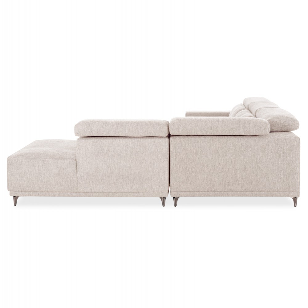 ΚΑΝΑΠΕΣ ΔΕΞΙΑ ΓΩΝΙΑ 5Θ ΜΕ RECLINE LUNARIS HM3316.02R ΕΚΡΟΥ ΥΦΑΣΜΑ 307x267x94Yεκ