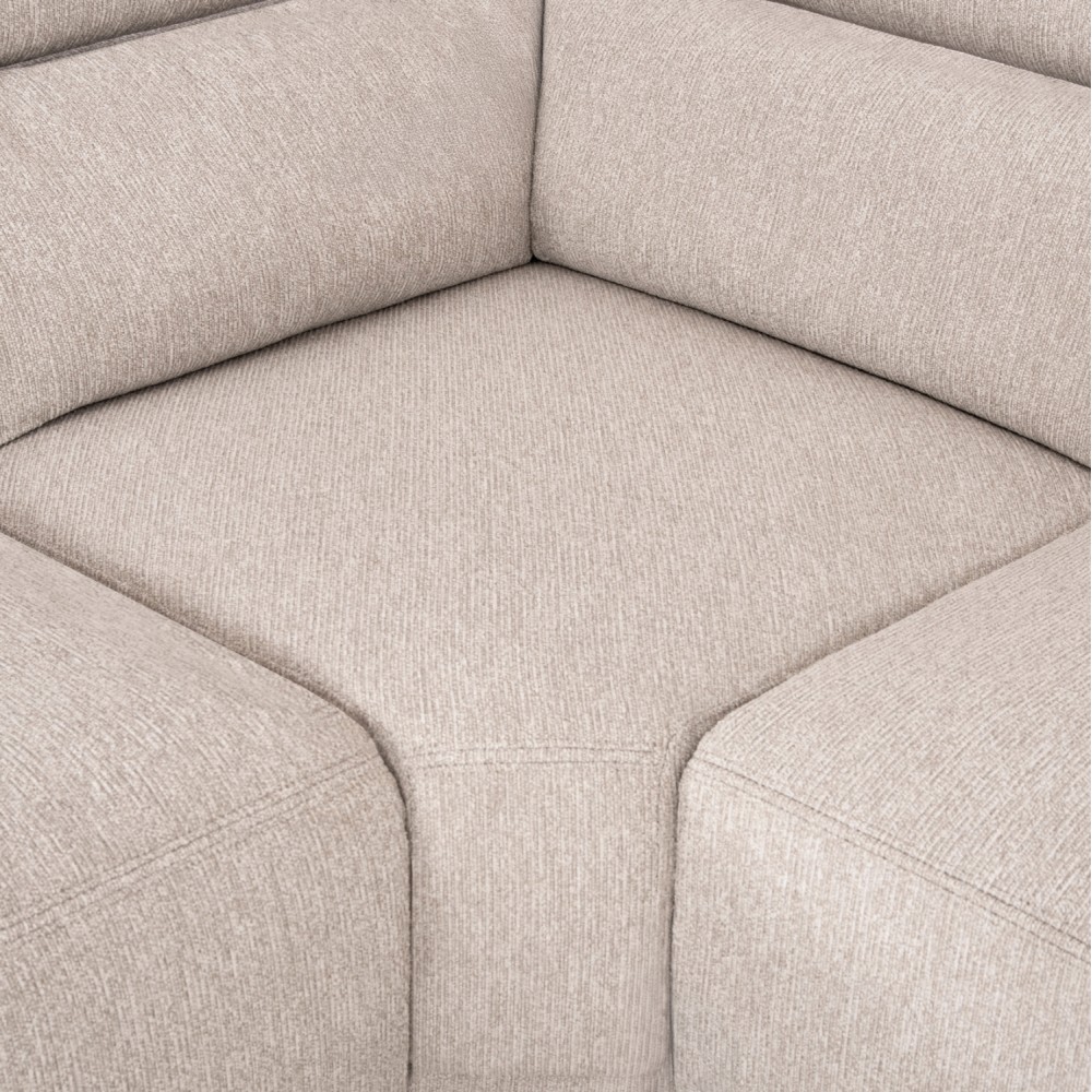 ΚΑΝΑΠΕΣ ΔΕΞΙΑ ΓΩΝΙΑ 5Θ ΜΕ RECLINE LUNARIS HM3316.02R ΕΚΡΟΥ ΥΦΑΣΜΑ 307x267x94Yεκ