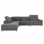 ΚΑΝΑΠΕΣ ΑΡΙΣΤΕΡΗ ΓΩΝΙΑ 5Θ ΜΕ RECLINE LUNARIS HM3316.01L ΓΚΡΙ ΥΦΑΣΜΑ 307x267x94Yεκ