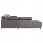 ΚΑΝΑΠΕΣ ΑΡΙΣΤΕΡΗ ΓΩΝΙΑ 5Θ ΜΕ RECLINE LUNARIS HM3316.01L ΓΚΡΙ ΥΦΑΣΜΑ 307x267x94Yεκ