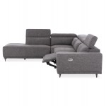 ΚΑΝΑΠΕΣ ΑΡΙΣΤΕΡΗ ΓΩΝΙΑ 5Θ ΜΕ RECLINE LUNARIS HM3316.01L ΓΚΡΙ ΥΦΑΣΜΑ 307x267x94Yεκ