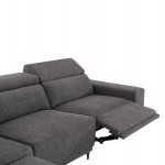 ΚΑΝΑΠΕΣ ΑΡΙΣΤΕΡΗ ΓΩΝΙΑ 5Θ ΜΕ RECLINE LUNARIS HM3316.01L ΓΚΡΙ ΥΦΑΣΜΑ 307x267x94Yεκ
