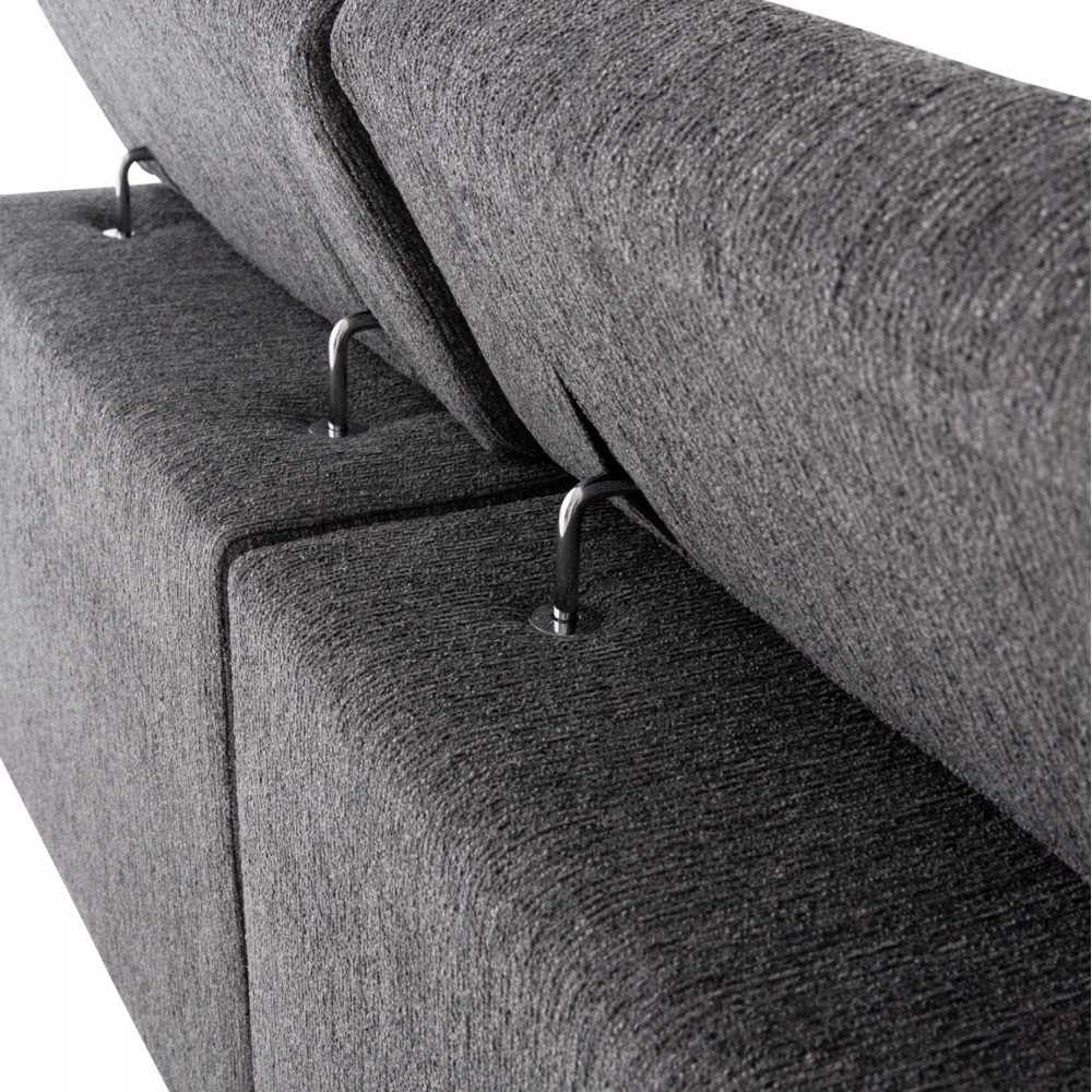 ΚΑΝΑΠΕΣ ΑΡΙΣΤΕΡΗ ΓΩΝΙΑ 5Θ ΜΕ RECLINE LUNARIS HM3316.01L ΓΚΡΙ ΥΦΑΣΜΑ 307x267x94Yεκ
