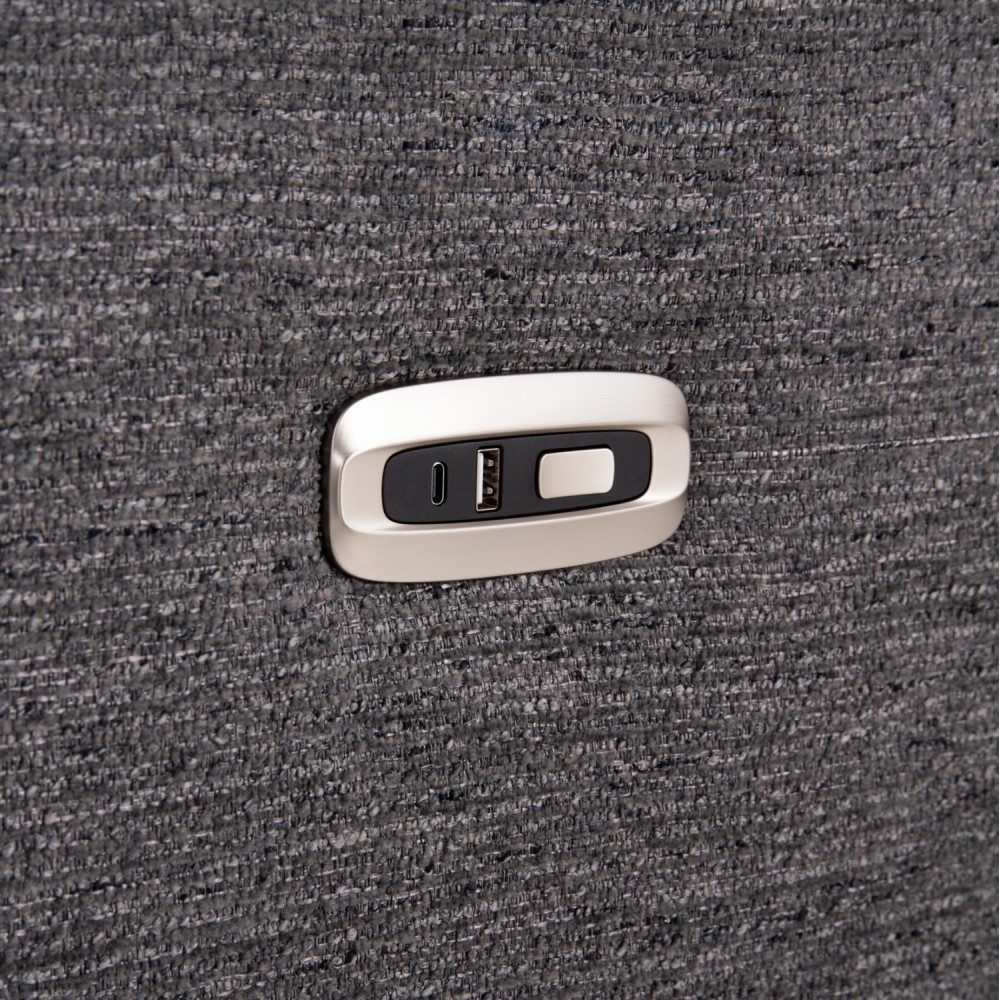 ΚΑΝΑΠΕΣ ΑΡΙΣΤΕΡΗ ΓΩΝΙΑ 5Θ ΜΕ RECLINE LUNARIS HM3316.01L ΓΚΡΙ ΥΦΑΣΜΑ 307x267x94Yεκ