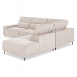 ΚΑΝΑΠΕΣ ΑΡΙΣΤΕΡΗ ΓΩΝΙΑ 5Θ ΜΕ RECLINE LUNARIS HM3316.02L ΕΚΡΟΥ ΥΦΑΣΜΑ 307x267x94Yεκ